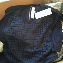 Navy tile knit, $40