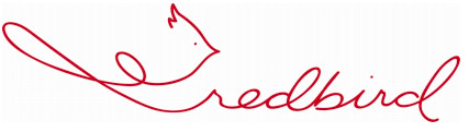 The logo for Redbird is hand drawn by Stevenson