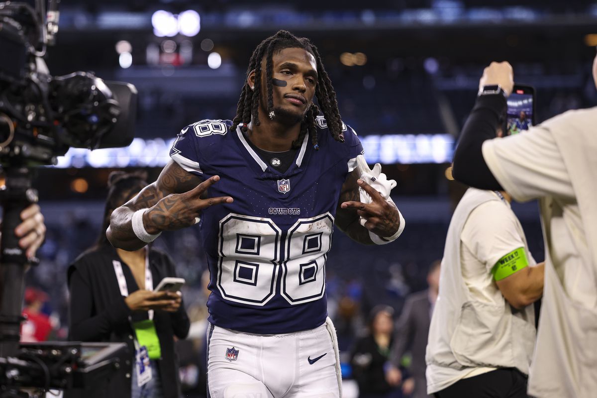 CeeDee Lamb #88 of the Dallas Cowboys walks off of the field after an NFL football game against the Detroit Lions at AT&amp;T Stadium on December 30, 2023 in Arlington, Texas.