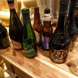 Some of the bottled beers. 