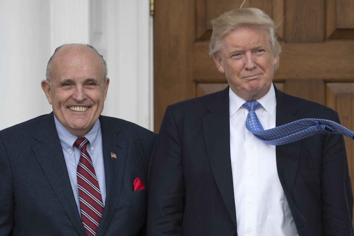 Trump and Giuliani together at Bedminster.