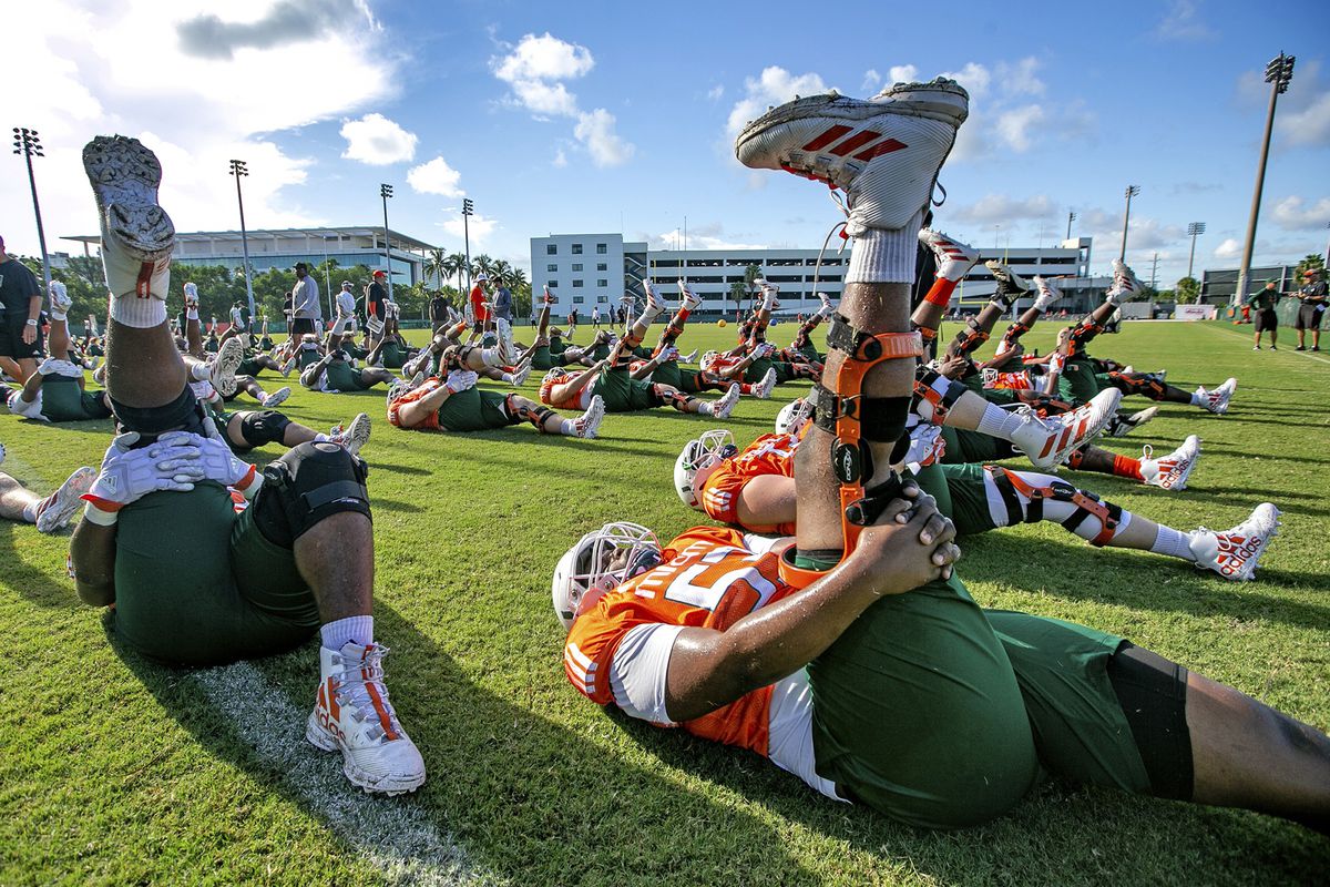 University of Miami football practice
