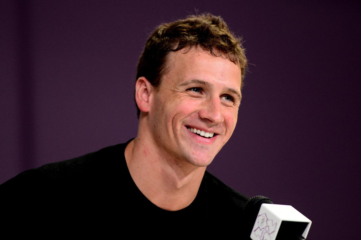 Aug 2, 2012; London, United Kingdom; USA swimmer Ryan Lochte during a press conference following the men's 200m backstroke final during the London 2012 Olympic Games at Main Press Center. Mandatory Credit: Andrew Weber-USA TODAY Sports