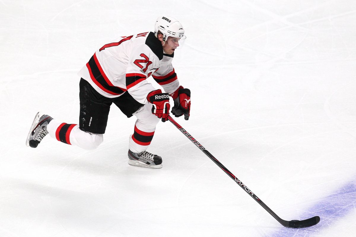 Mattias Tedenby did suit up in New Jersey in 2013.  Here's a picture from one of the four games he played in, which is impressive since he played so little in each of them.