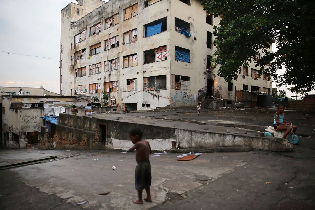 Favela Residents Continue To Struggle Near Rio's Famed Maracana Stadium, Host To The Olympics Opening Ceremony