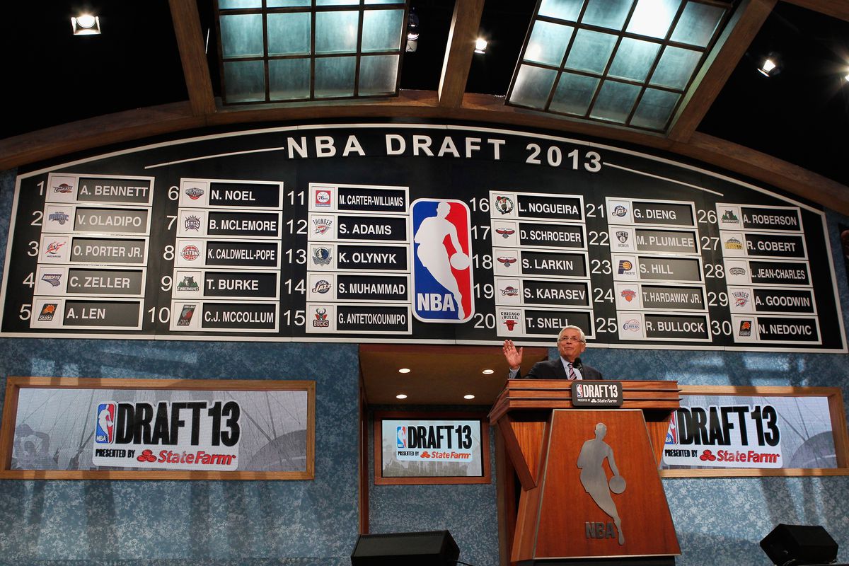 The 2014 draft will look kinda like this but with different names on the board, different guy behind the podium, and the number 14 instead of 13.
