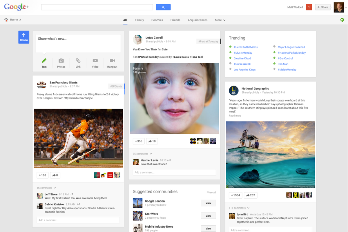 Google+ Stream redesign press