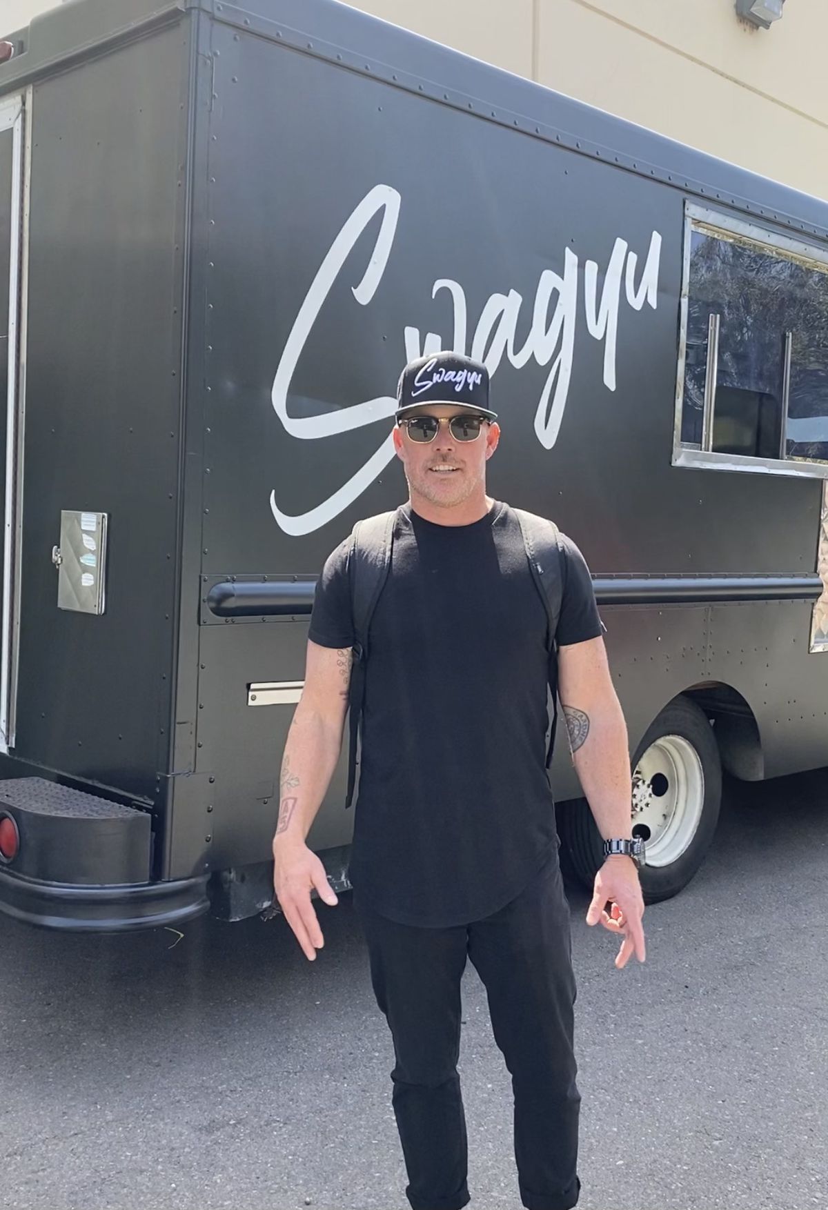 Chef Steve Brown and the Swagyu Burger truck