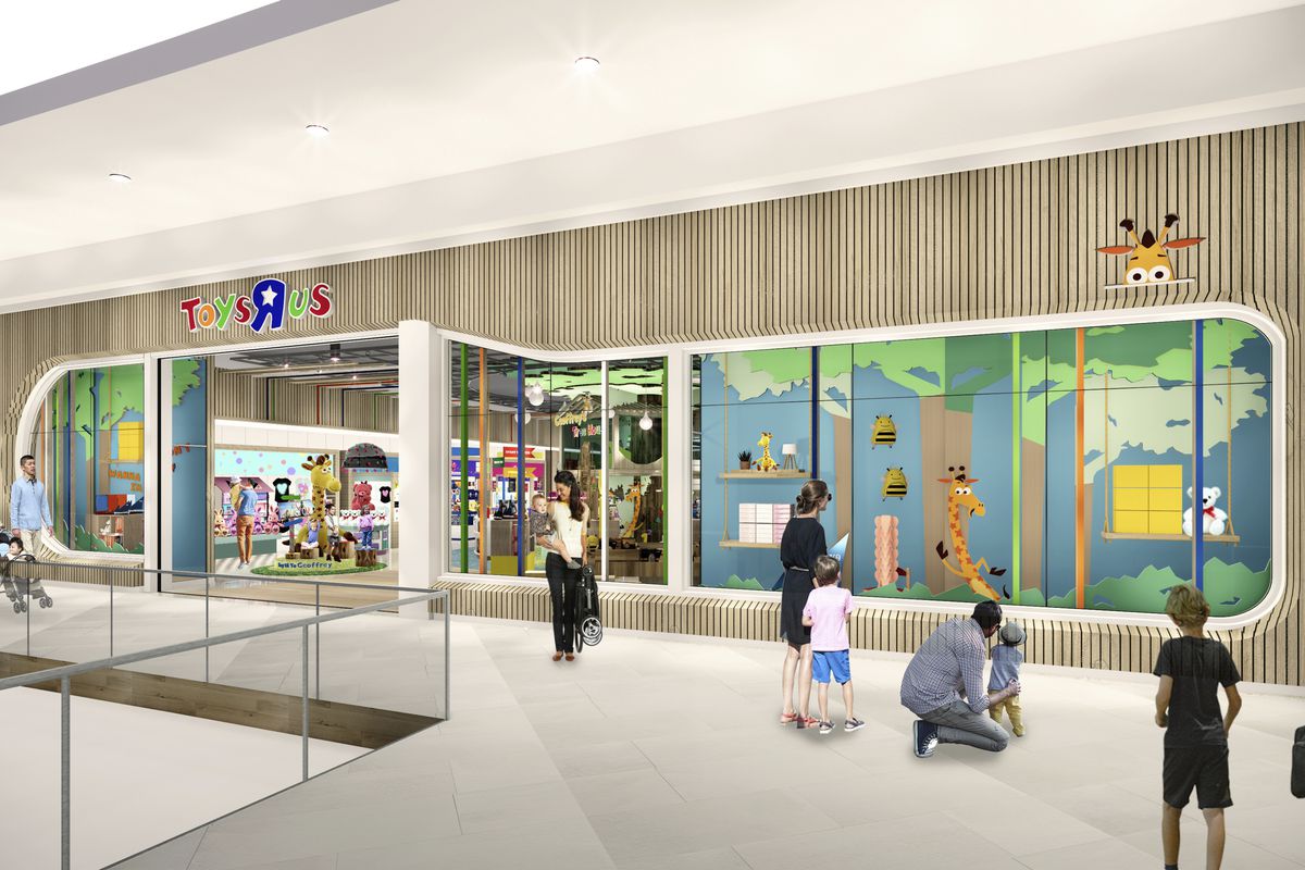 This undated artist rendering provided by Toys R Us shows an artist rendering of a new store, which will be about 6,500 square feet — a fraction of the brand's former big box stores, which were about 30,000 square feet. Richard Barry, a former Toys R Us e