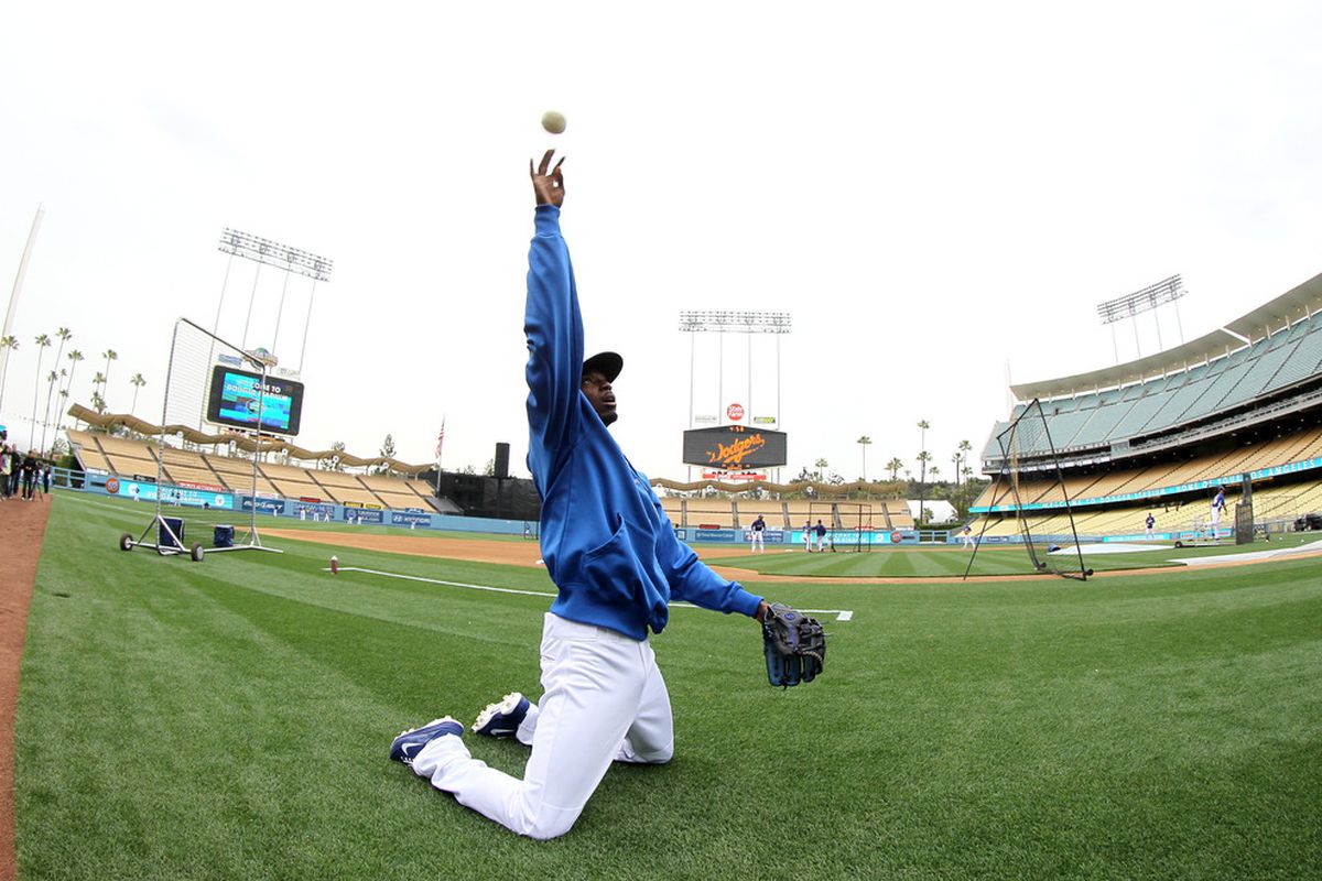 Dee Gordon, on his knees, is still faster than half the league.
