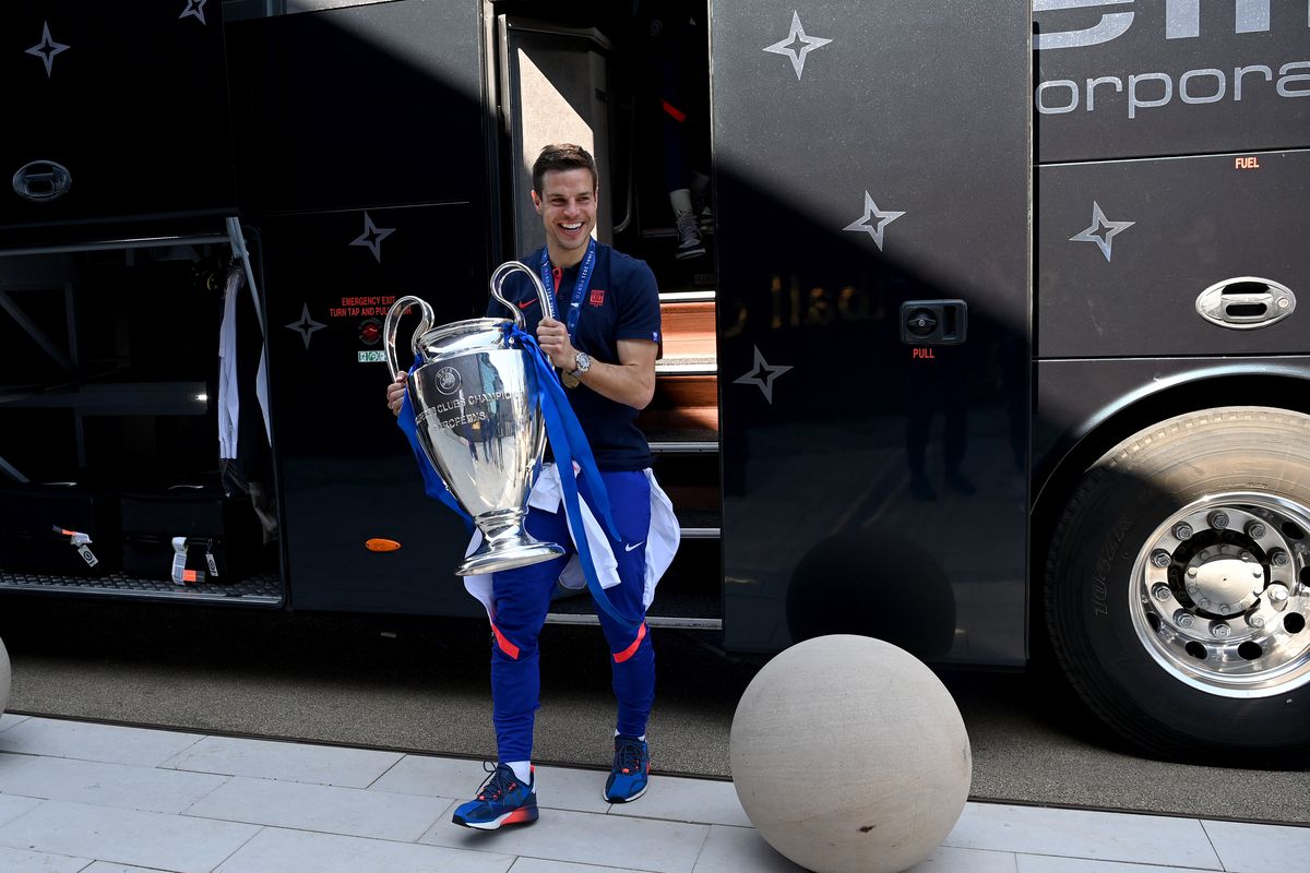 The Chelsea Squad Return to Their Training Ground Following Winning the UEFA Champions League