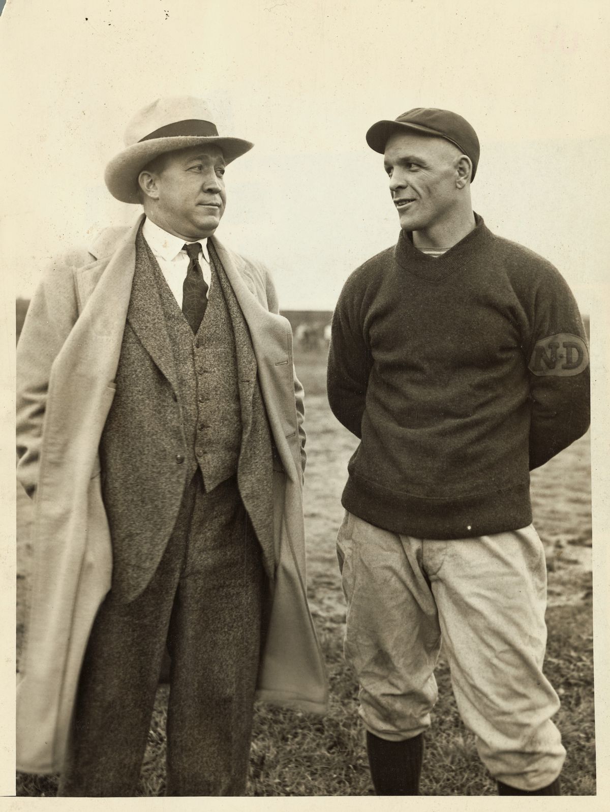 Notre Dame Football Coach Knute Rockne with Hartley Anderson