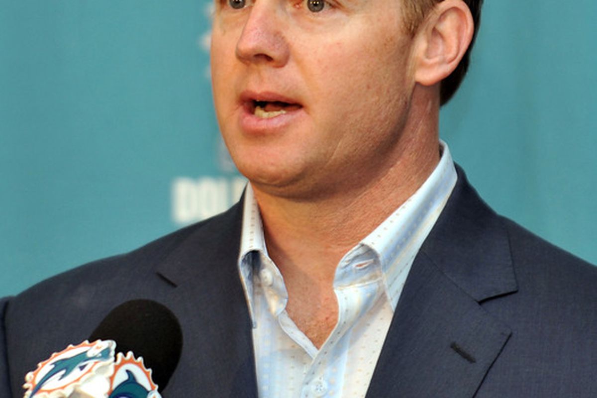 Miami Dolphins general manager Jeff Ireland is not afraid to wheel and deal today. Credit: Steve Mitchell-US PRESSWIRE