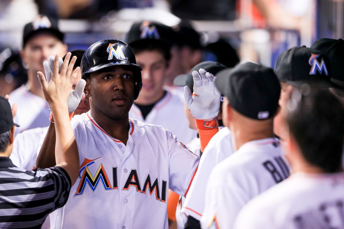 Marcell Ozuna tallied his first career multi-homer game on Monday.