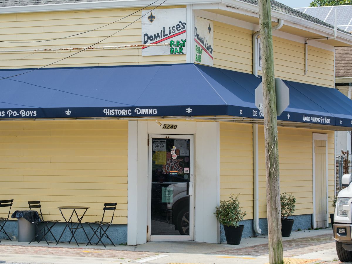 Street view of Domilise’s Poboy Bar in Uptown.