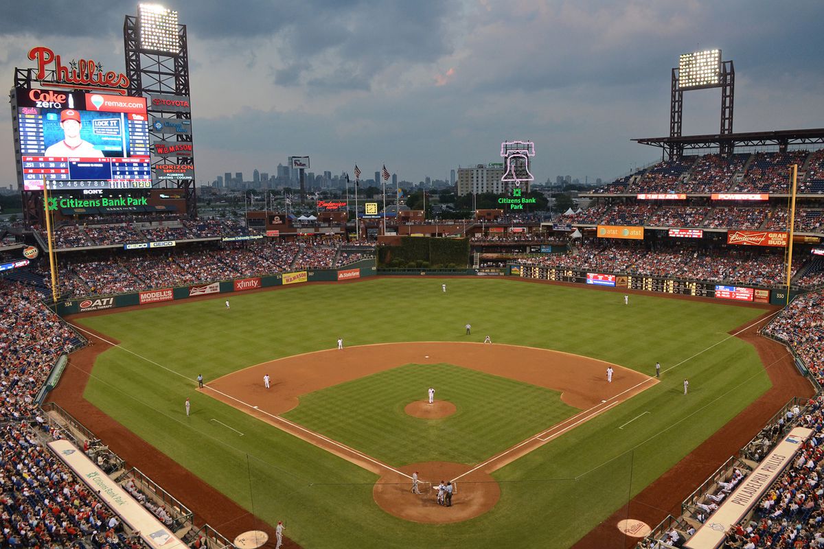 August 22, 2012; Philadelphia, PA USA; View of Citizens Bank Park during the game between the Philadelphia Phillies and the Cincinnati Reds. Mandatory Credit: Eric Hartline-US PRESSWIRE