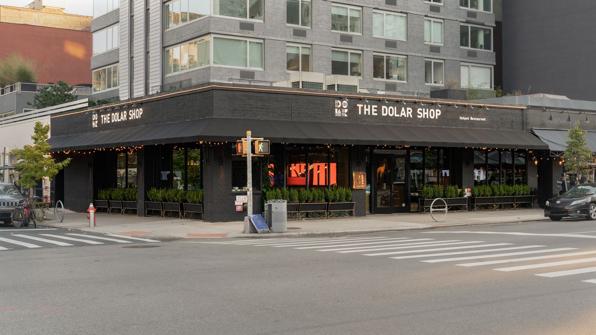 The exterior of the hot pot restaurant the Dolar Shop, in the East Village