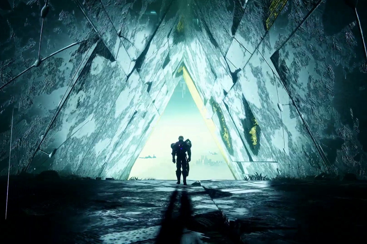 Destiny 2: Curse of Osiris - Titan entering triangular passage