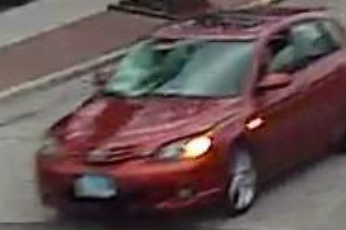 Surveillance image of a vehicle police say was involved in a hit-and-run crash March 30, 2021, in West Elsdon. 
