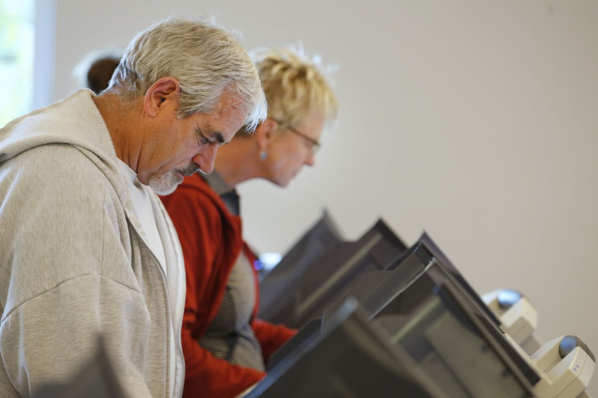 Voters in Provo, Utah, voting early.