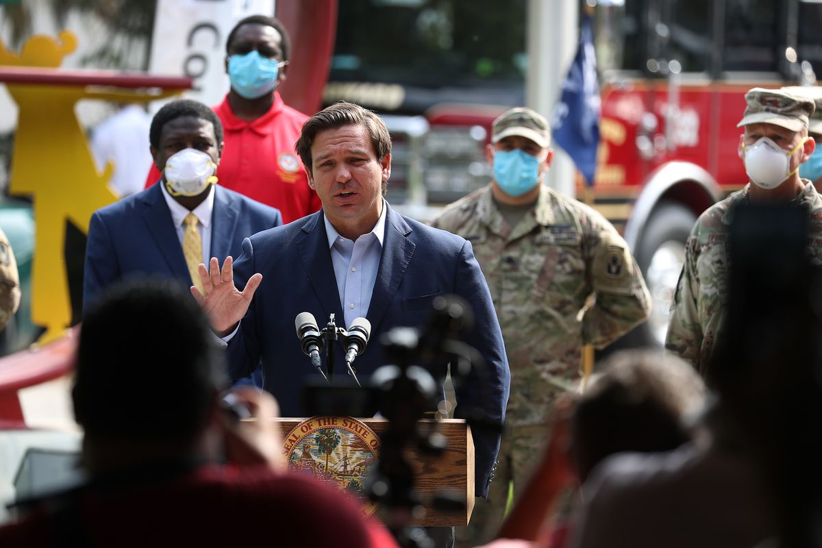 Florida Governor Ron DeSantis Holds Media Briefing On Coronavirus Outbreak