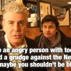 <a href="http://eater.com/archives/2011/01/06/anthony-bourdains-sage-advice-to-bloggers.php" rel="nofollow">Anthony Bourdain's Sage Advice to Bloggers</a><br />