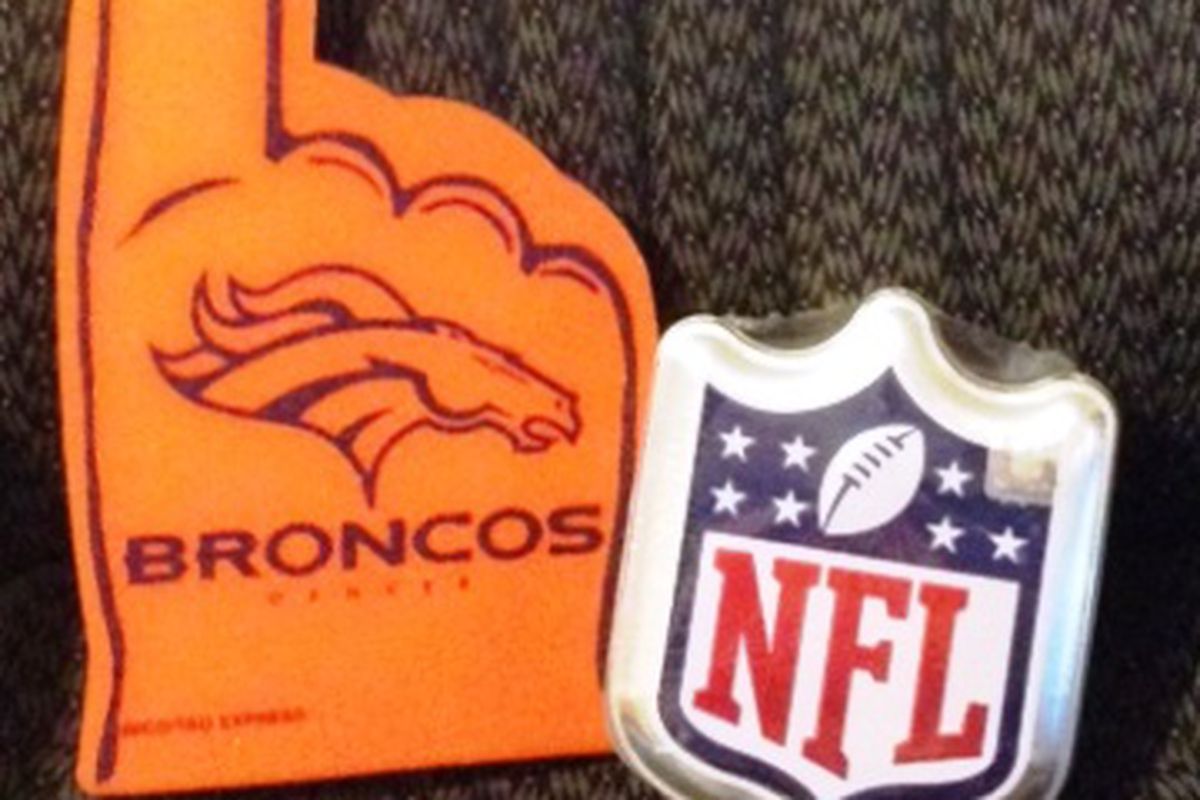 Win a Broncos Foam finger, T-shirt and an NFL Commemorative tin in this week's MHR Prediction contest.