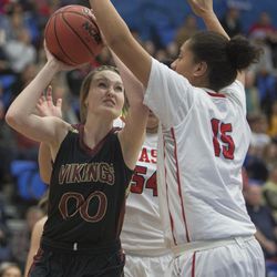 The East Leopards defeated the Viewmont Vikings 66-56 in the Class 5A state quarterfinals at Salt Lake Community College in Salt Lake City on Wednesday, Feb. 21, 2018.