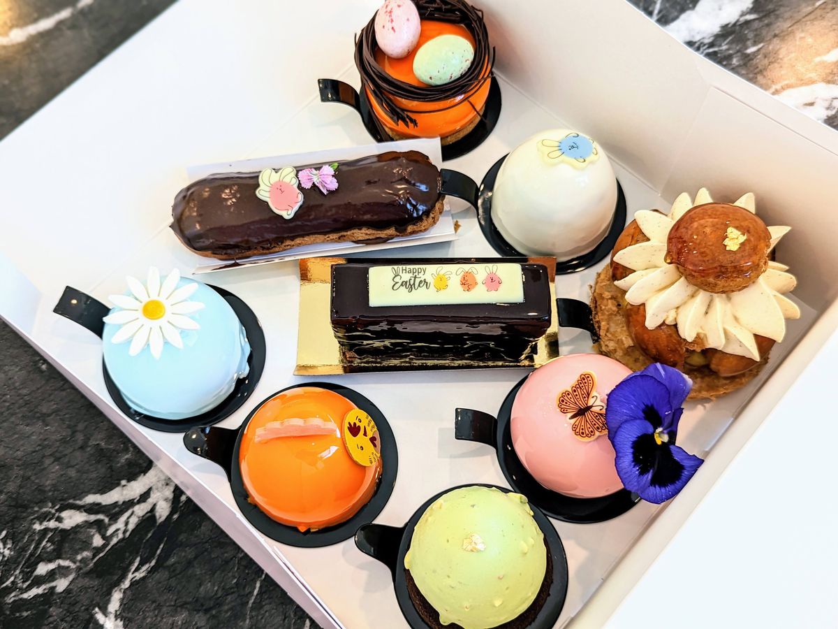 Various desserts and pastries from Artelice Patisserie.