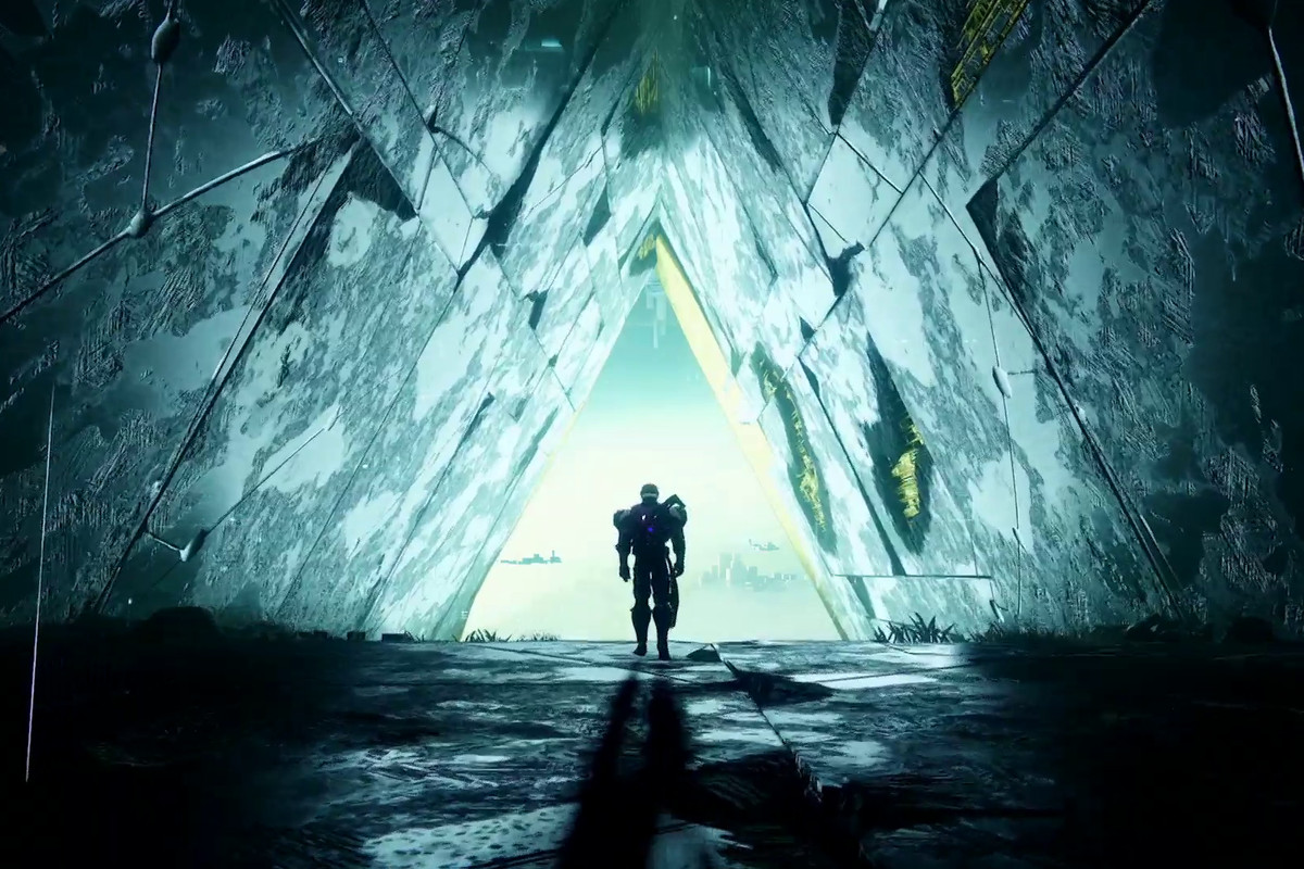 Destiny 2: Curse of Osiris - Titan entering triangular passage