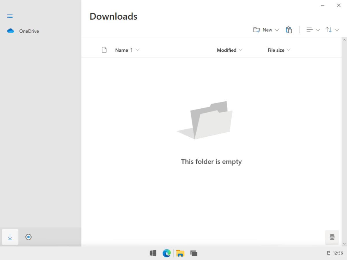 The new File Explorer in Windows 10X.
