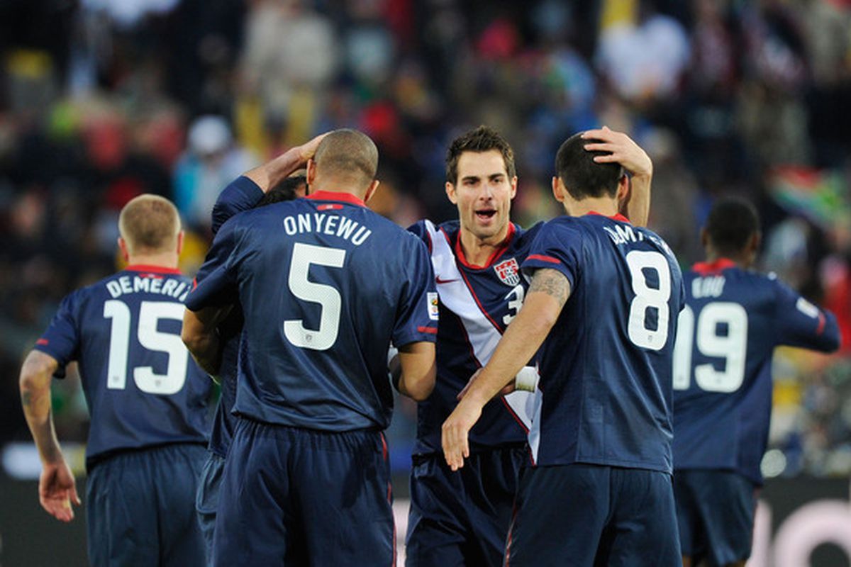JOHANNESBURG, SOUTH AFRICA - JUNE 18:  Find Landon Donovan in this picture.  (Photo by Kevork Djansezian/Getty Images)