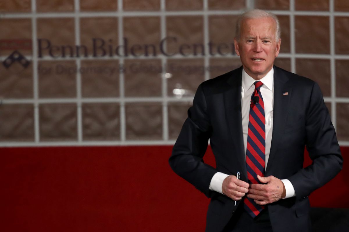 Former Vice President Joe Biden at an event at the University of Pennsylvania in February 2019.