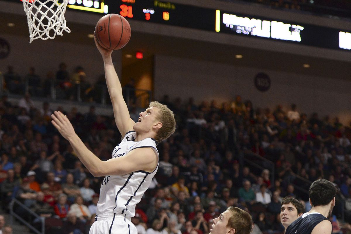 Haws goes up for a layup