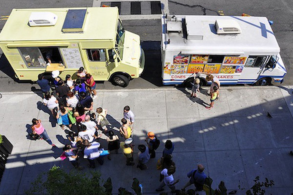 Will people line up for corporate food trucks? 