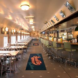 Goode Co Seafood's transformed rail car and art deco design harken back to a simpler, classier time. That those times probably didn't exist will not prevent modern diners from enjoying a gigantic shrimp cocktail or seafood campechana. Photo Credit: Goode 