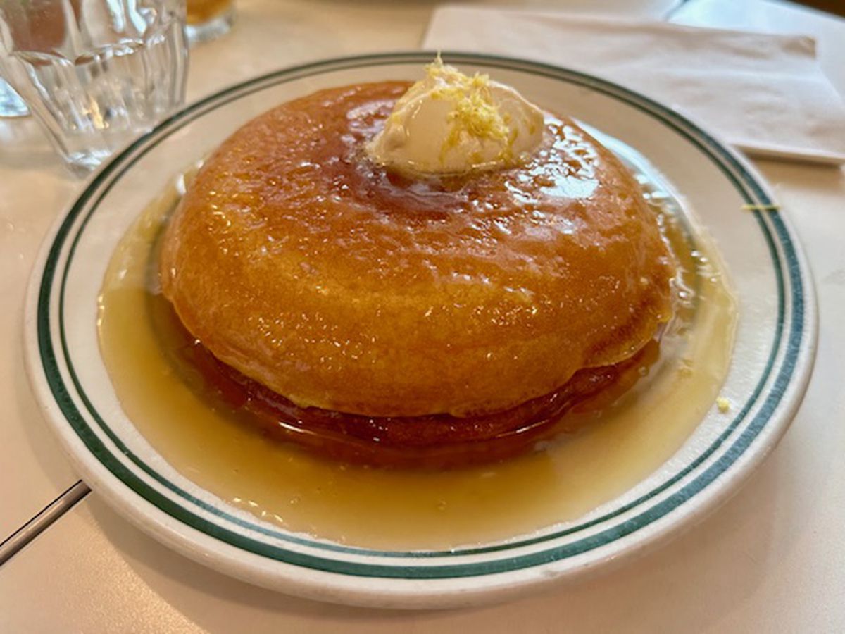 Pancakes at Golden Diner.