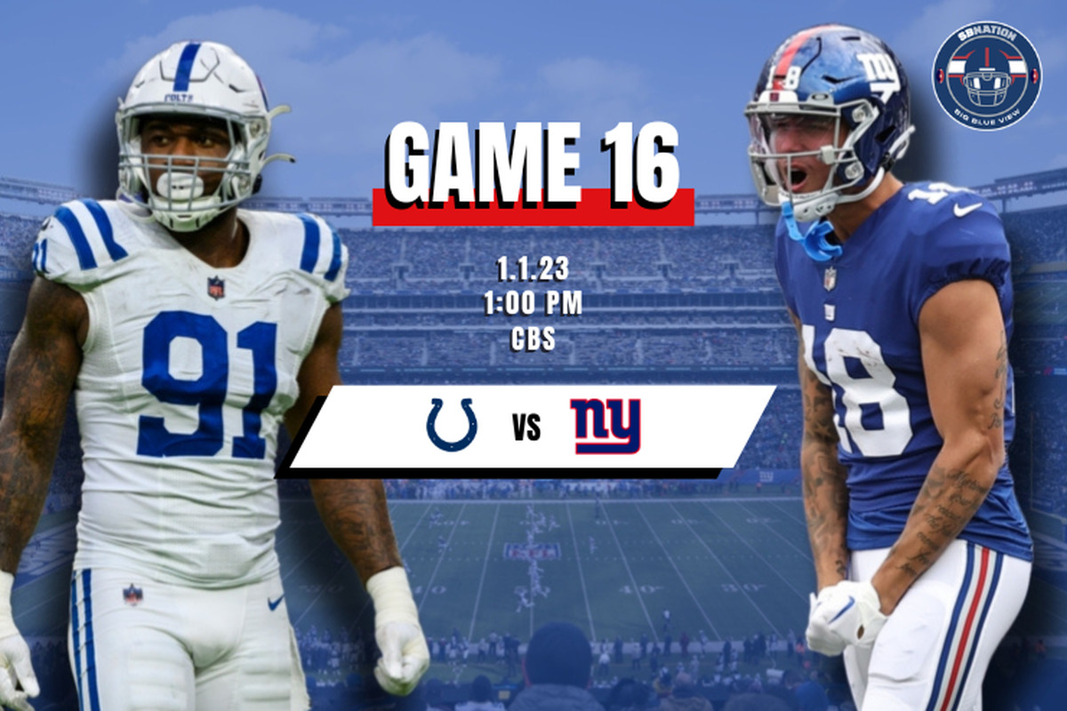 Giants vs. Colts 2022, Week 17: Everything you need to know - Big Blue View