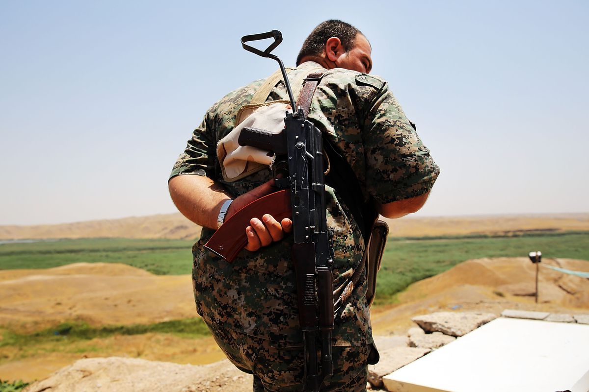 A peshmerga fighter.