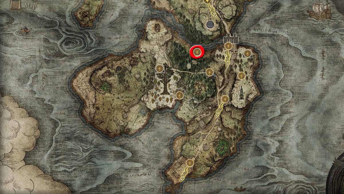 Earthbore Cave location on Elden Ring’s map