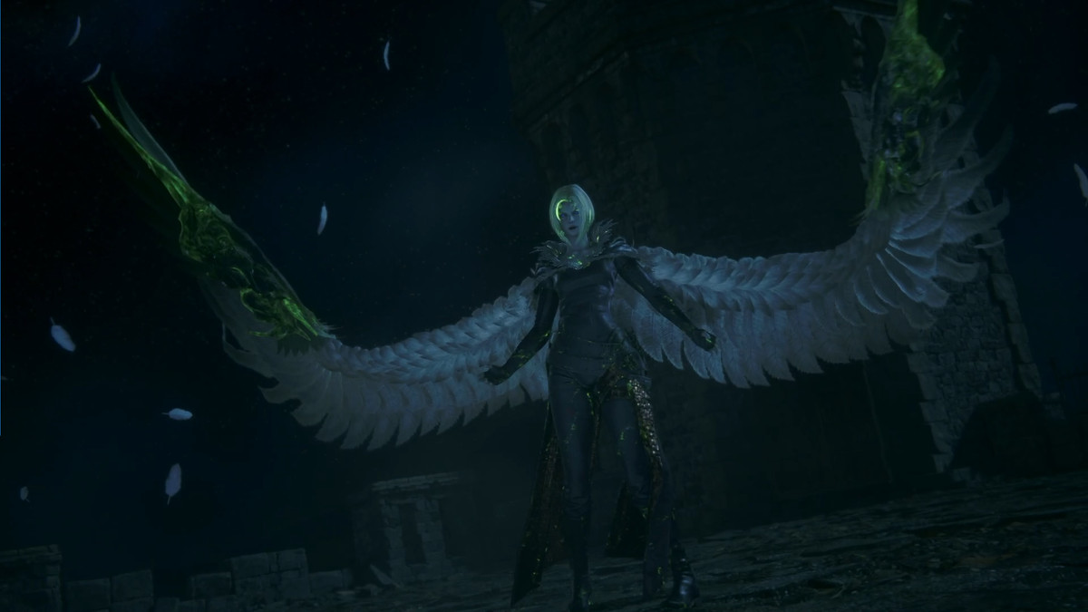 Benedikta semi-priming, drawing out the power of Garuda during the Caer Norvant fight in Final Fantasy 16.