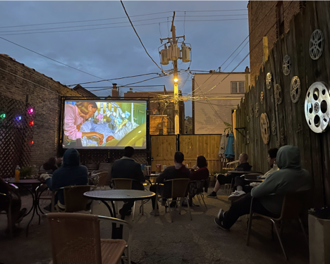 Music Box Theatre’s Garden Movies features films screened in the theatre’s expanded courtyard under the stars.