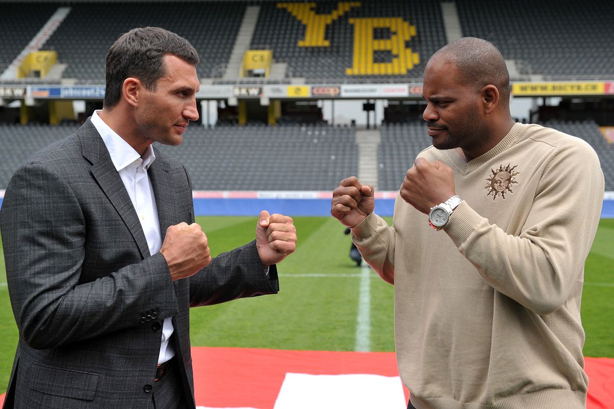 Wladimir Klitschko faces Tony Thompson for the second time on July 7, part of a slate of big fights every week for the month. (Photo by Harold Cunningham/Bongarts/Getty Images)
