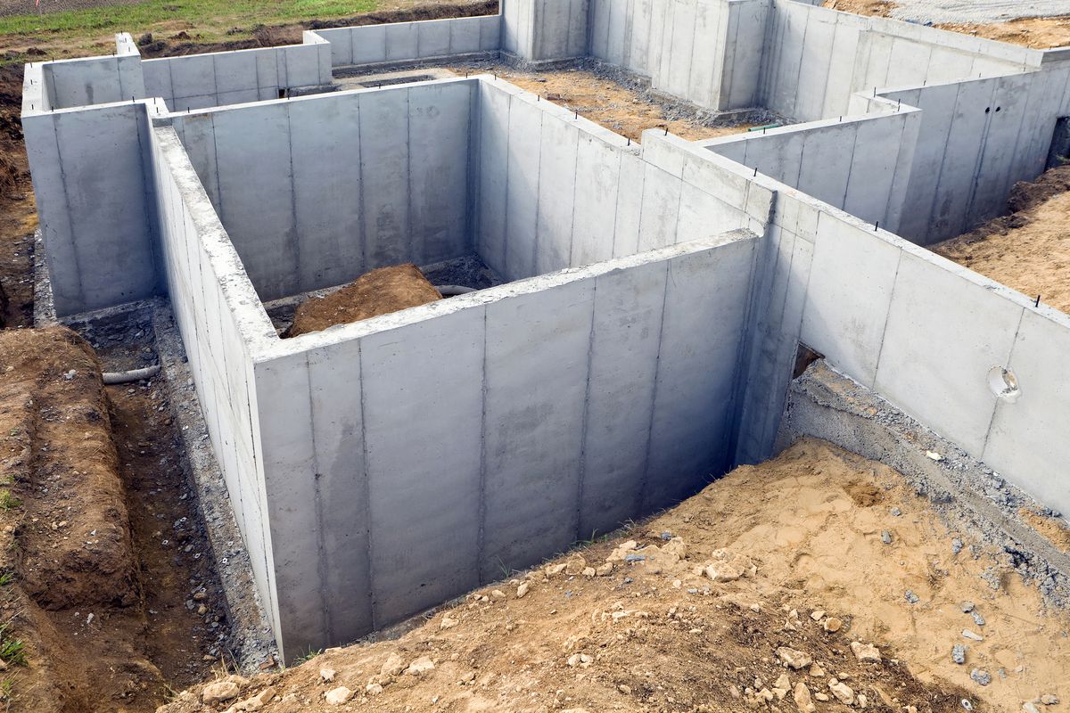 Residential Construction Site Foundation Walls&nbsp; 