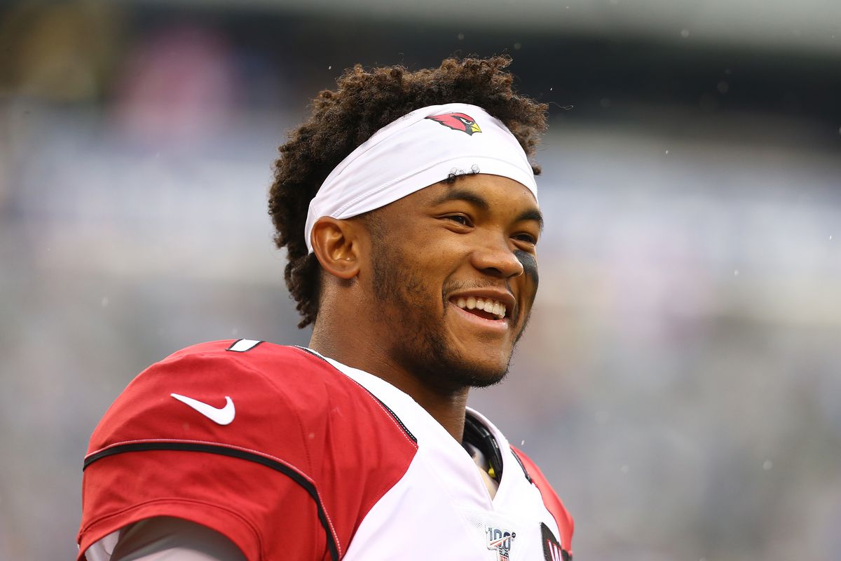 Kyler Murray of the Arizona Cardinals in action against the New York Giants at MetLife Stadium on October 20, 2019 in East Rutherford, New Jersey.