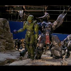 Behind the scenes still images of the Halo 3: Believe diorama