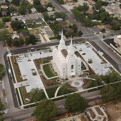 Aerial photos of the new Brigham City LDS Temple, Tuesday, Aug. 14, 2012.
