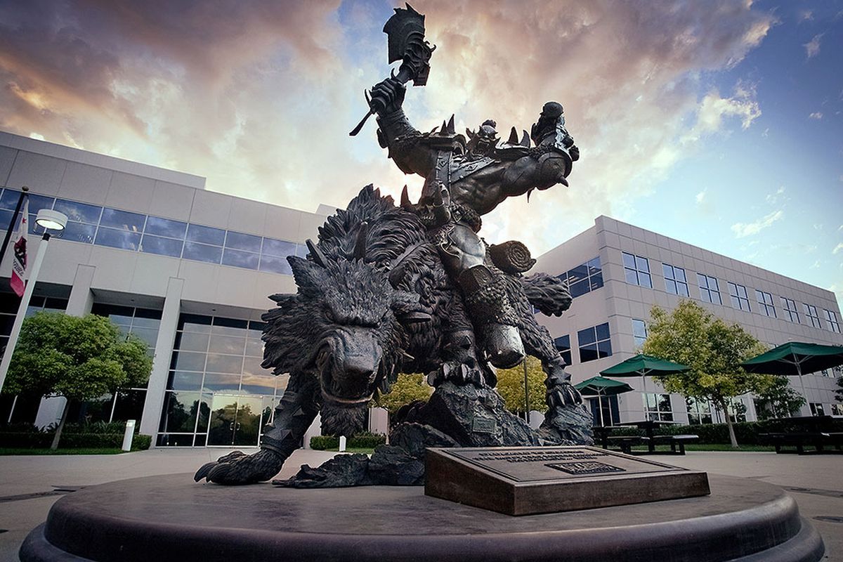 Orc statue in front of Blizzard office