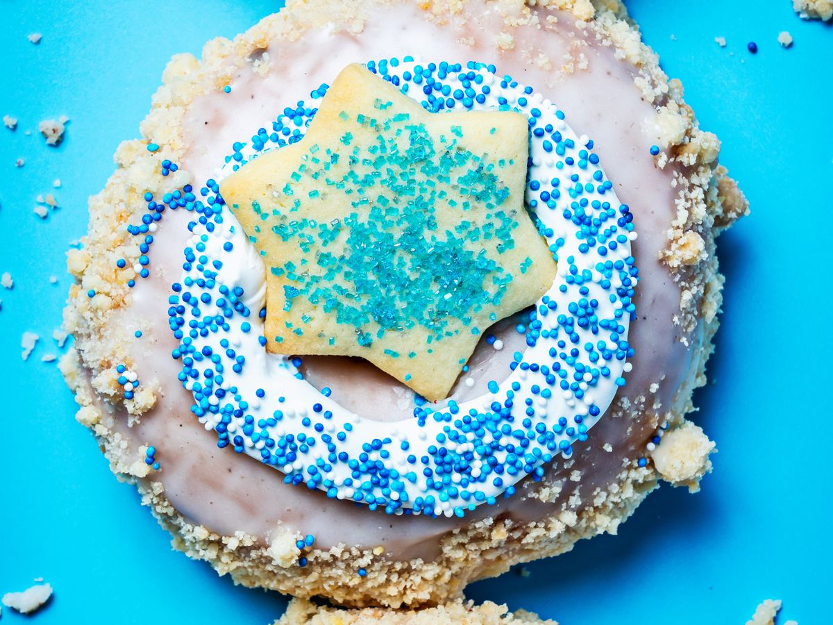 Hanukkah cookie doughnuts from Astro