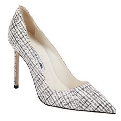 <strong>Manolo Blahnik</strong> BB Plaid Snakeskin Pump, <a href="http://www.barneys.com/on/demandware.store/Sites-BNY-Site/default/Product-Show?pid=503208231&cgid=women&index=12">$865</a>, at Barneys New York